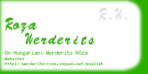 roza werderits business card